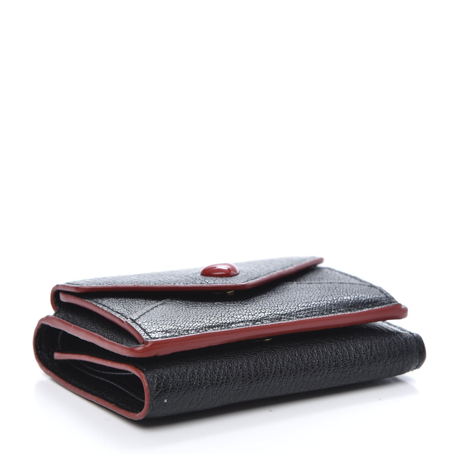 Miu Miu Goatskin Madras Love Wallet Black 4 of 7