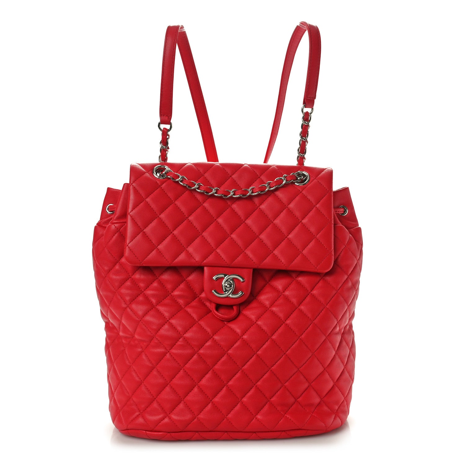 Chanel Lambskin Quilted Large Urban Spirit Backpack Red 1 of 10