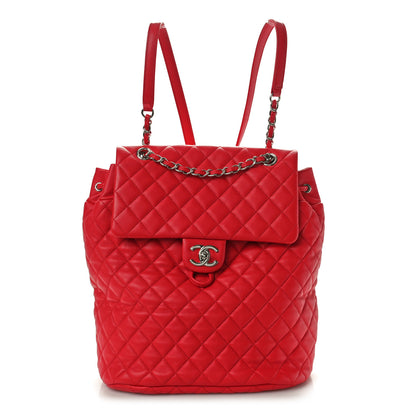 Chanel Lambskin Quilted Large Urban Spirit Backpack Red 1 of 10