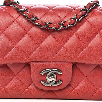 Chanel Lambskin Quilted Mini Square Flap Red 20 of 21