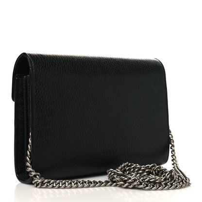 Gucci Calfskin Mini Dionysus Chain Wallet Black 2 of 5