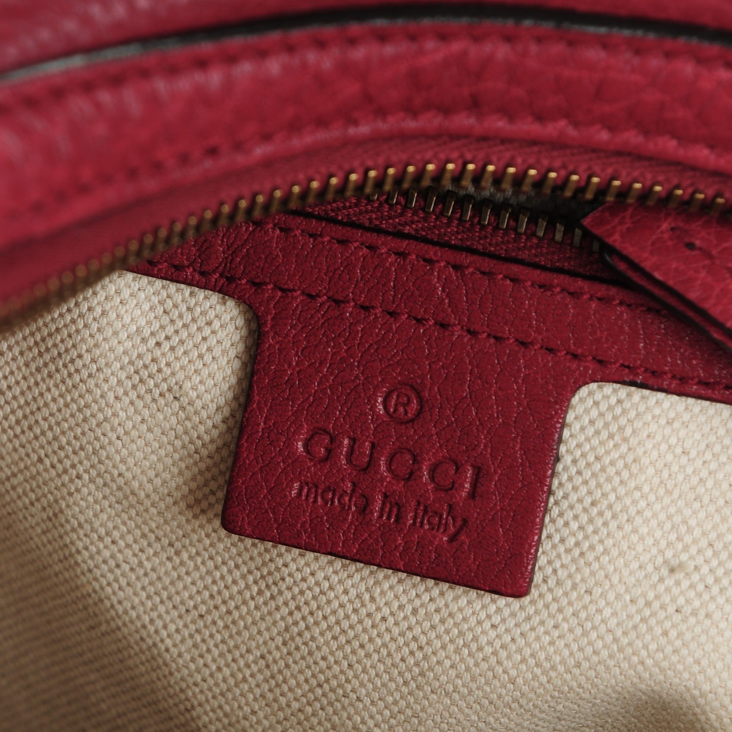 Gucci Pebbled Calfskin Small Miss GG Hobo Red 6 of 7