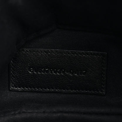 Saint Laurent Calfskin Matelasse Chevron Monogram A5 Wristlet Black 7 of 8