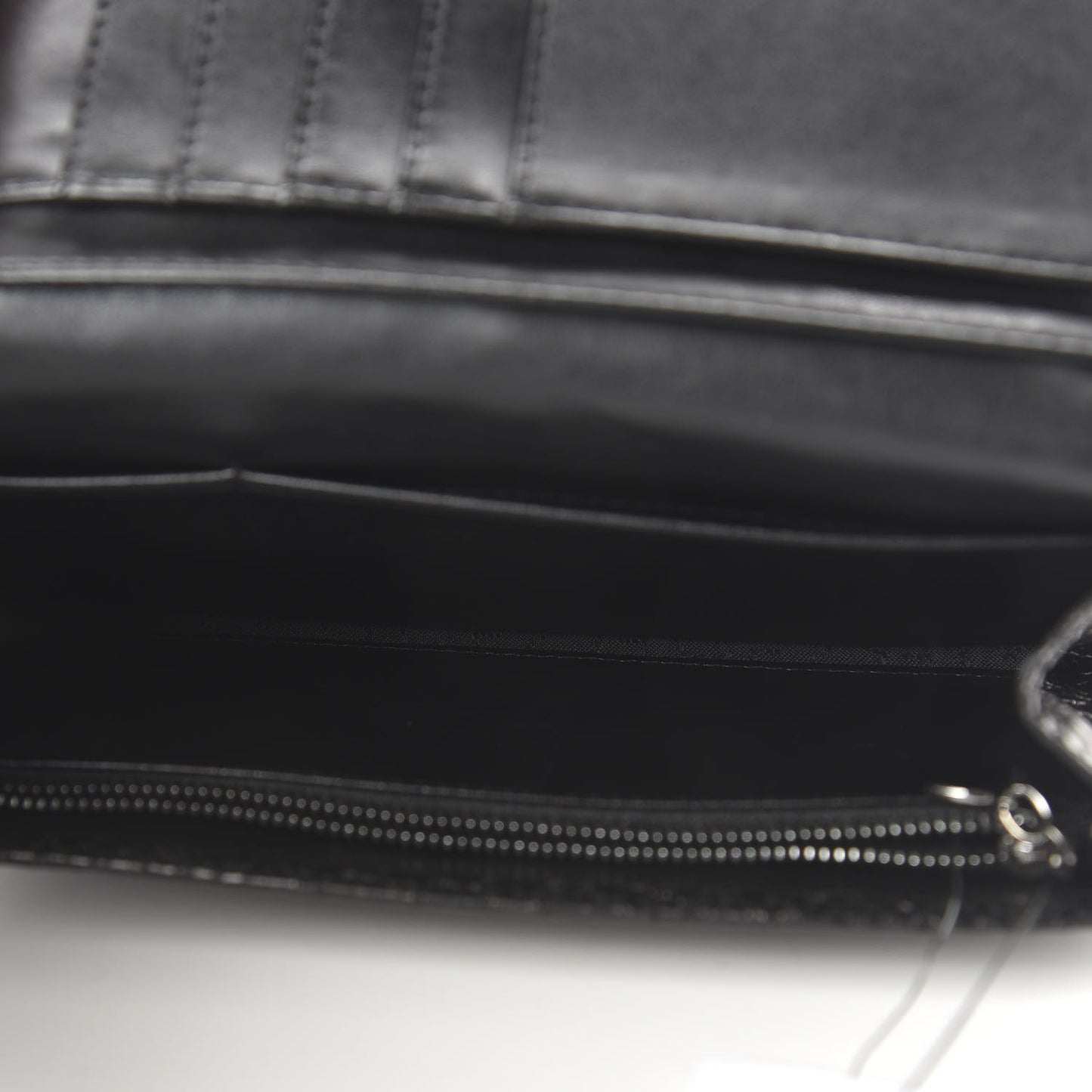 Embossed Crocodile Effect Falabella Flap Wallet Black