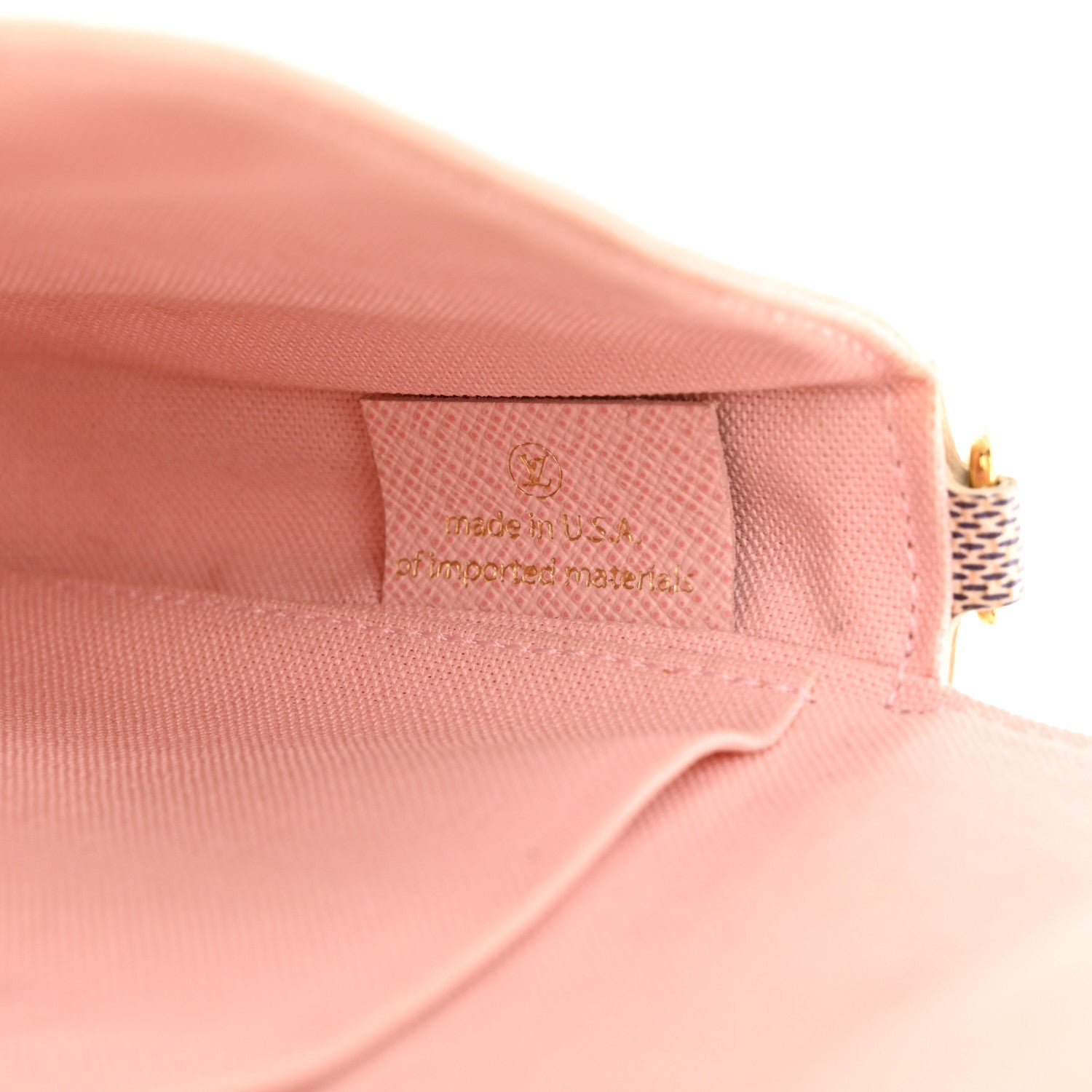 Louis Vuitton Damier Azur Pochette Felicie Chain Wallet Rose Ballerine 8 of 15