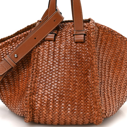 Loewe Calfskin Woven Medium Hammock Shoulder Bag Tan 8 of 13