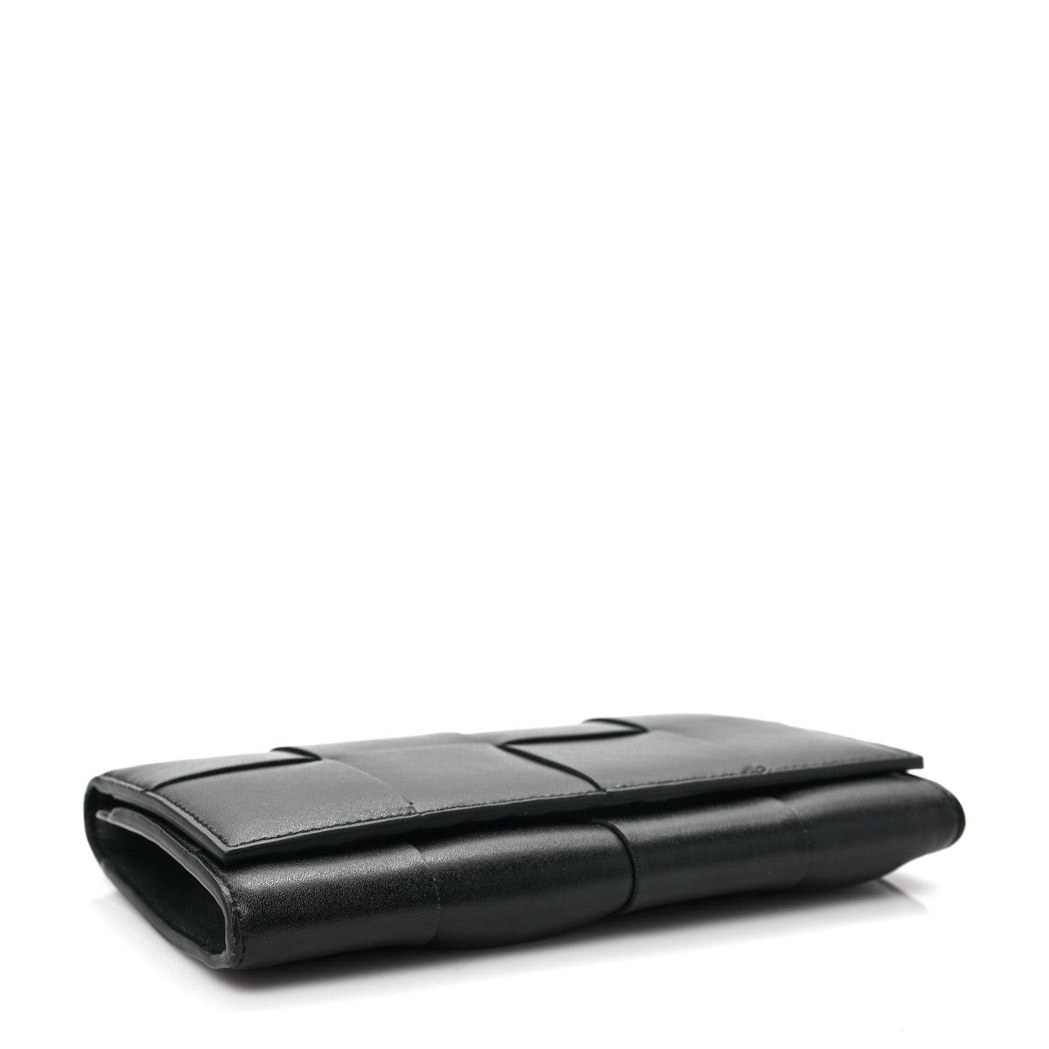 Bottega Veneta Calfskin Maxi Intrecciato Zip Wallet Black 4 of 8