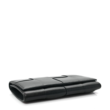 Bottega Veneta Calfskin Maxi Intrecciato Zip Wallet Black 4 of 8