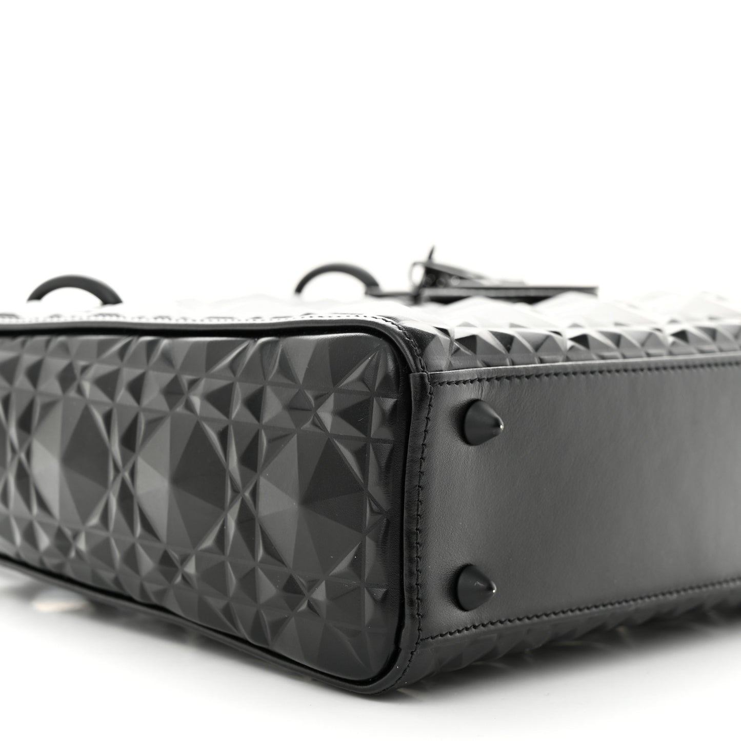Calfskin Cannage Diamond Small My ABCDior Lady Dior Black
