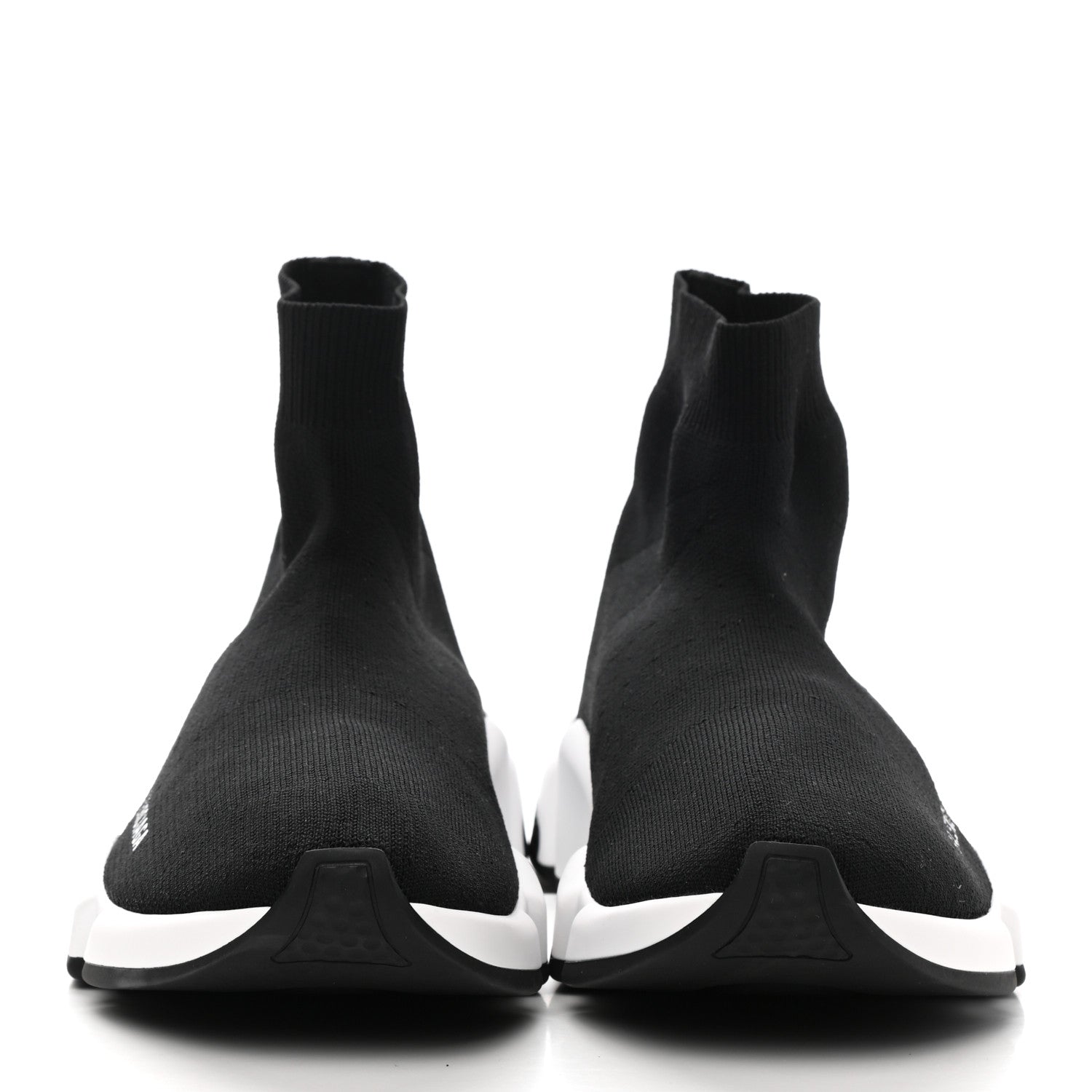 Balenciaga Neoprene Knit Womens Speed Sneakers 41 Black White 2 of 8