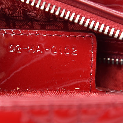 Christian Dior Patent Cannage Medium Lady Dior Red 6 of 11