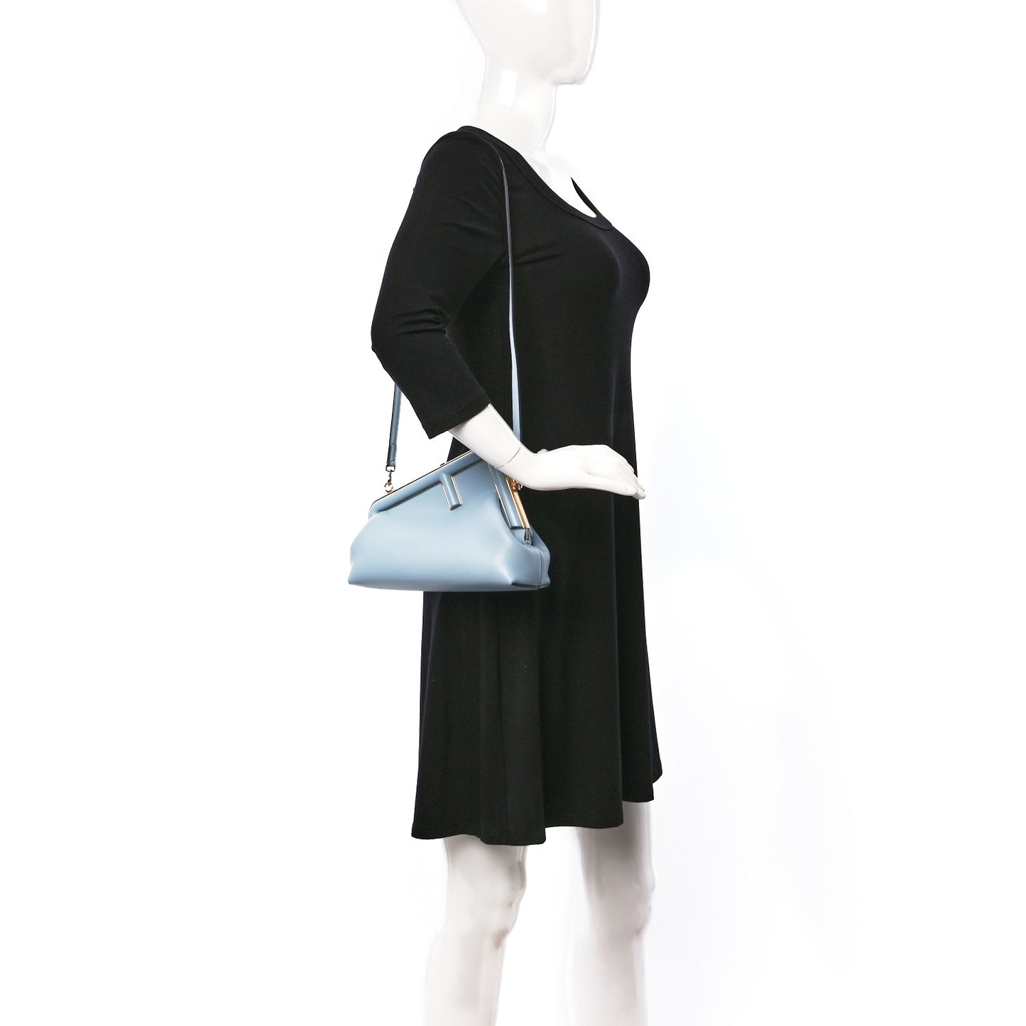 Shiny Nappa Small Fendi First Azzurro Baby