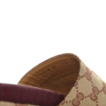 Gucci Canvas GG Monogram Angelina Platform Slide Sandals 40 Beige Ruggine 9 of 10