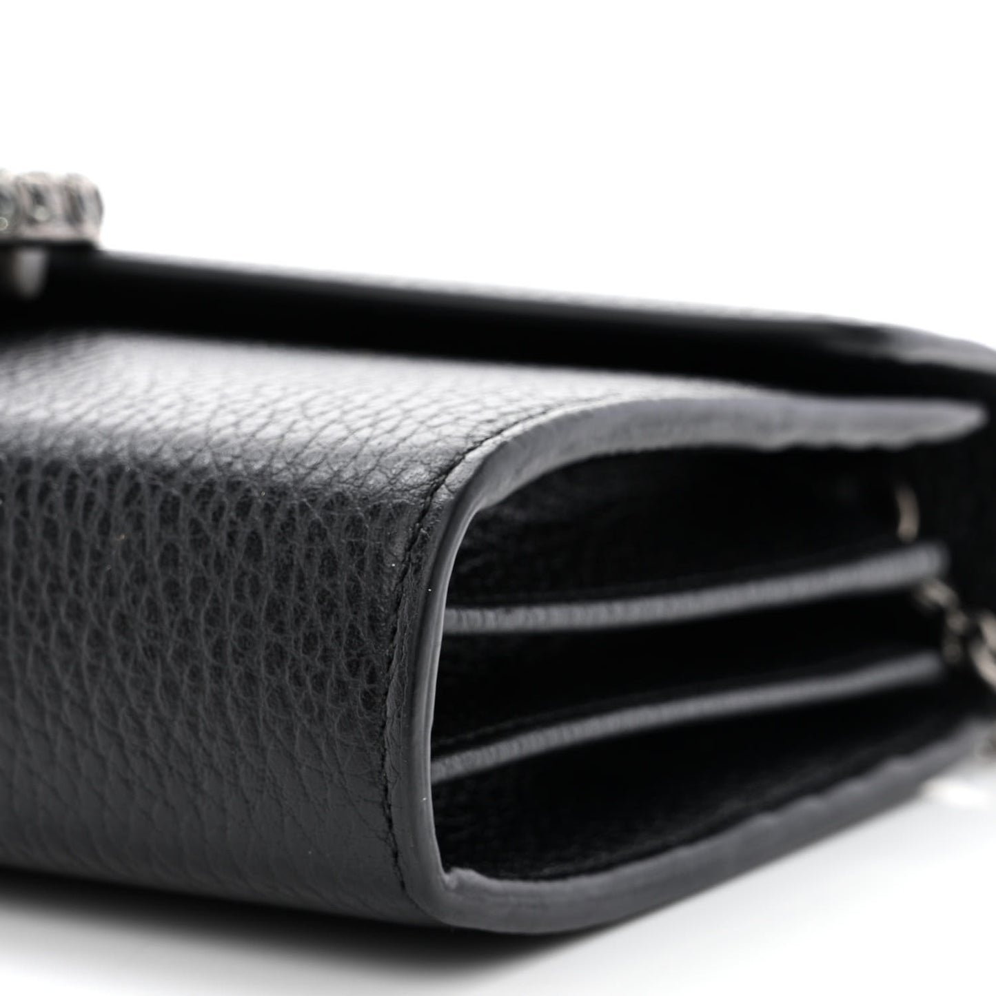 Calfskin Mini Dionysus Chain Wallet Black