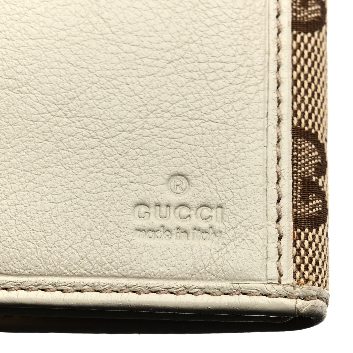 Monogram Icon Bar Continental Flap Wallet Off White