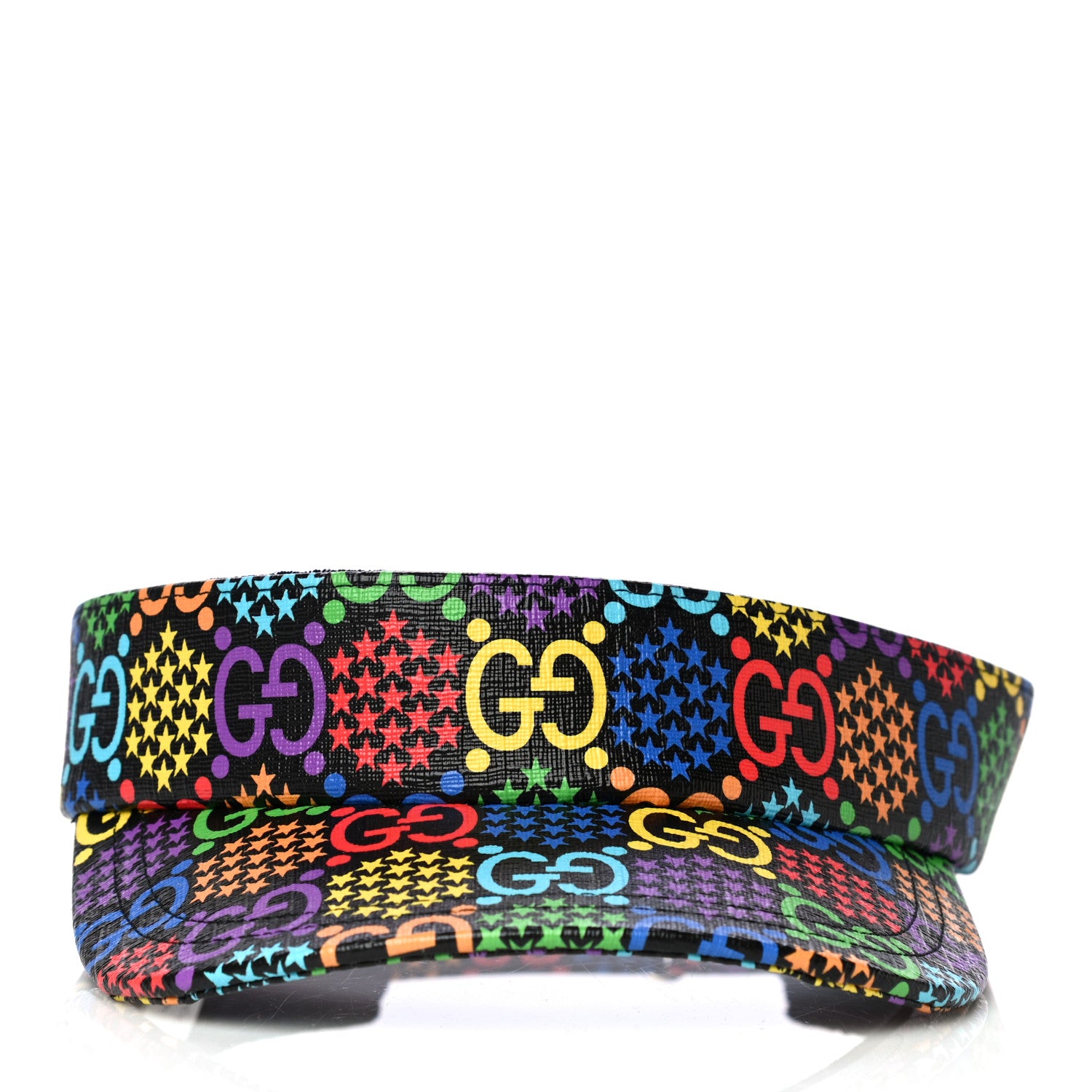 Gucci GG Supreme Monogram Psychedelic Izzy Visor XL Black Multicolor 3 of 8