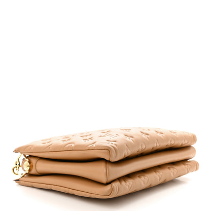 Louis Vuitton Lambskin Embossed Monogram Coussin PM Camel 4 of 10