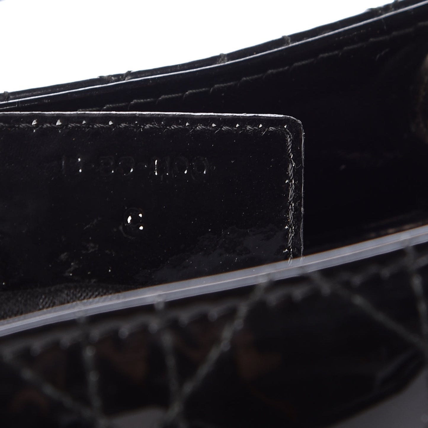 Patent Cannage Large Lady Dior Black