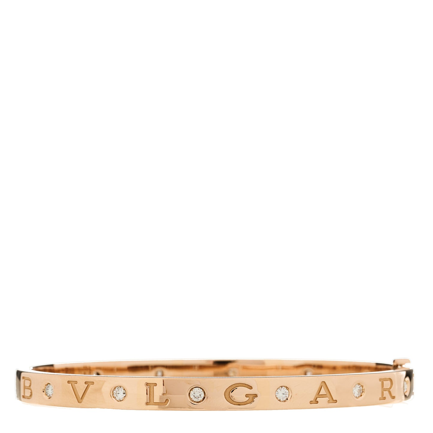 18K Rose Gold 12 Diamond B.Zero1 Essential Bangle Bracelet M