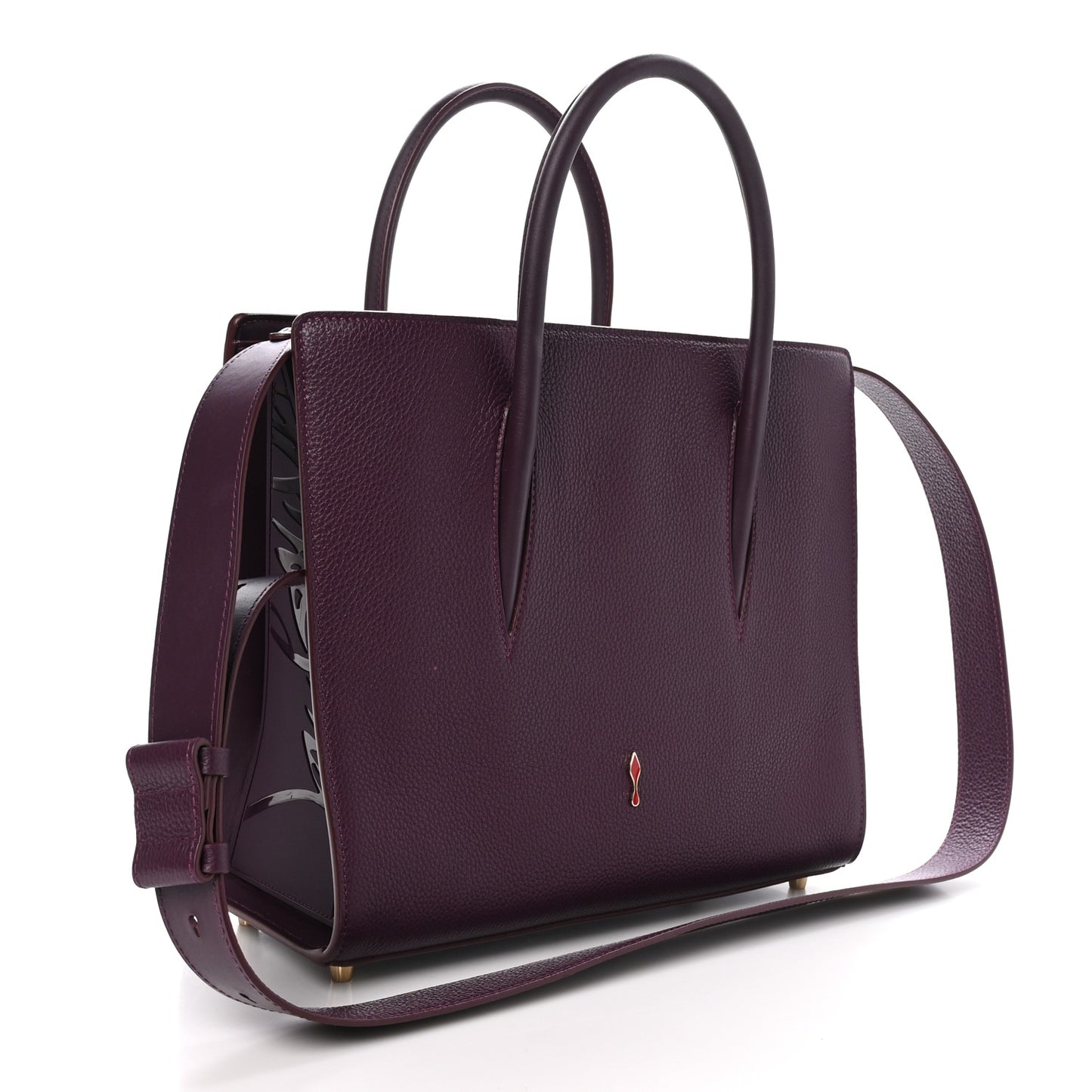 Calfskin Spikes Loubinthesky Medium Paloma Merlot