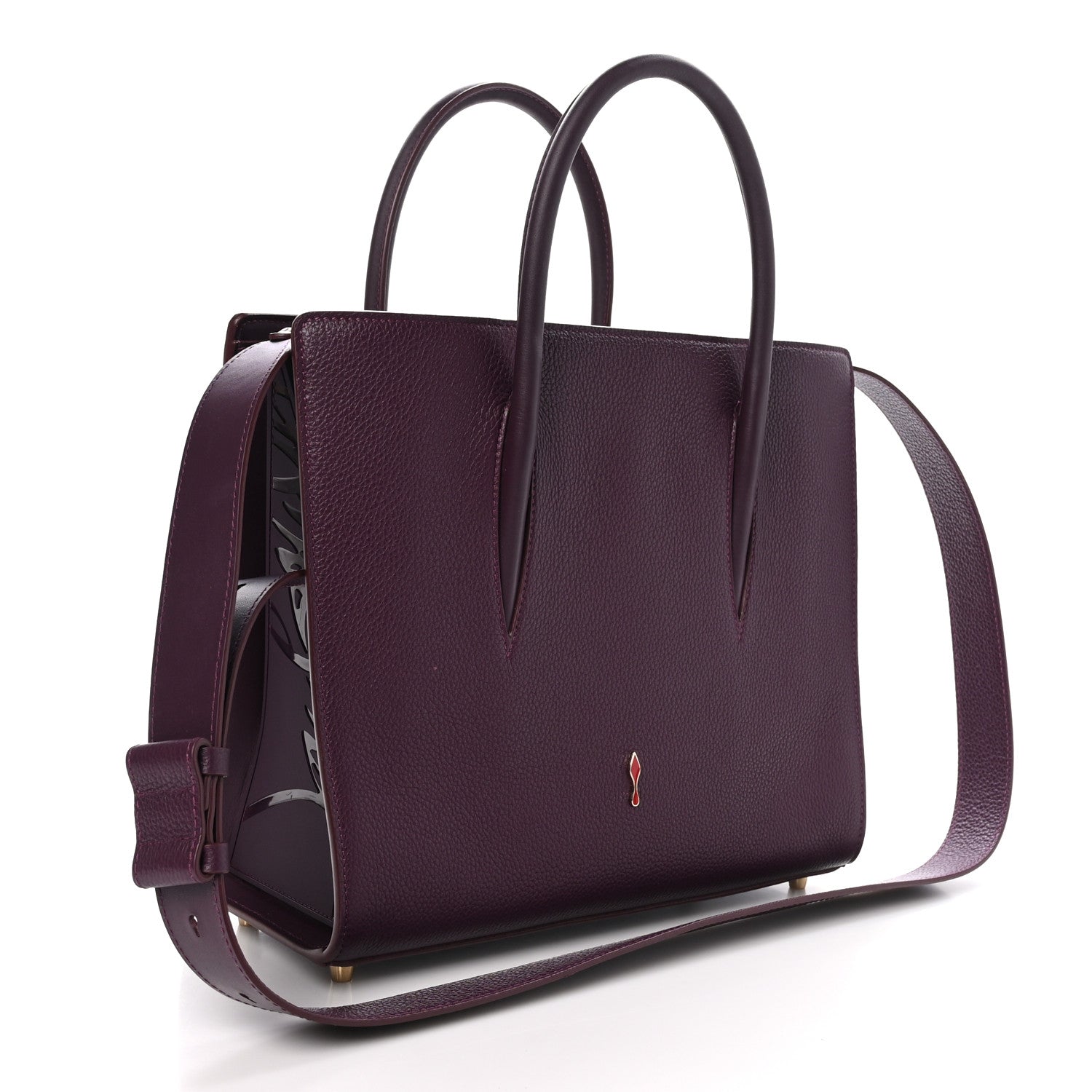 Christian Louboutin Calfskin Spikes Loubinthesky Medium Paloma Merlot 3 of 10