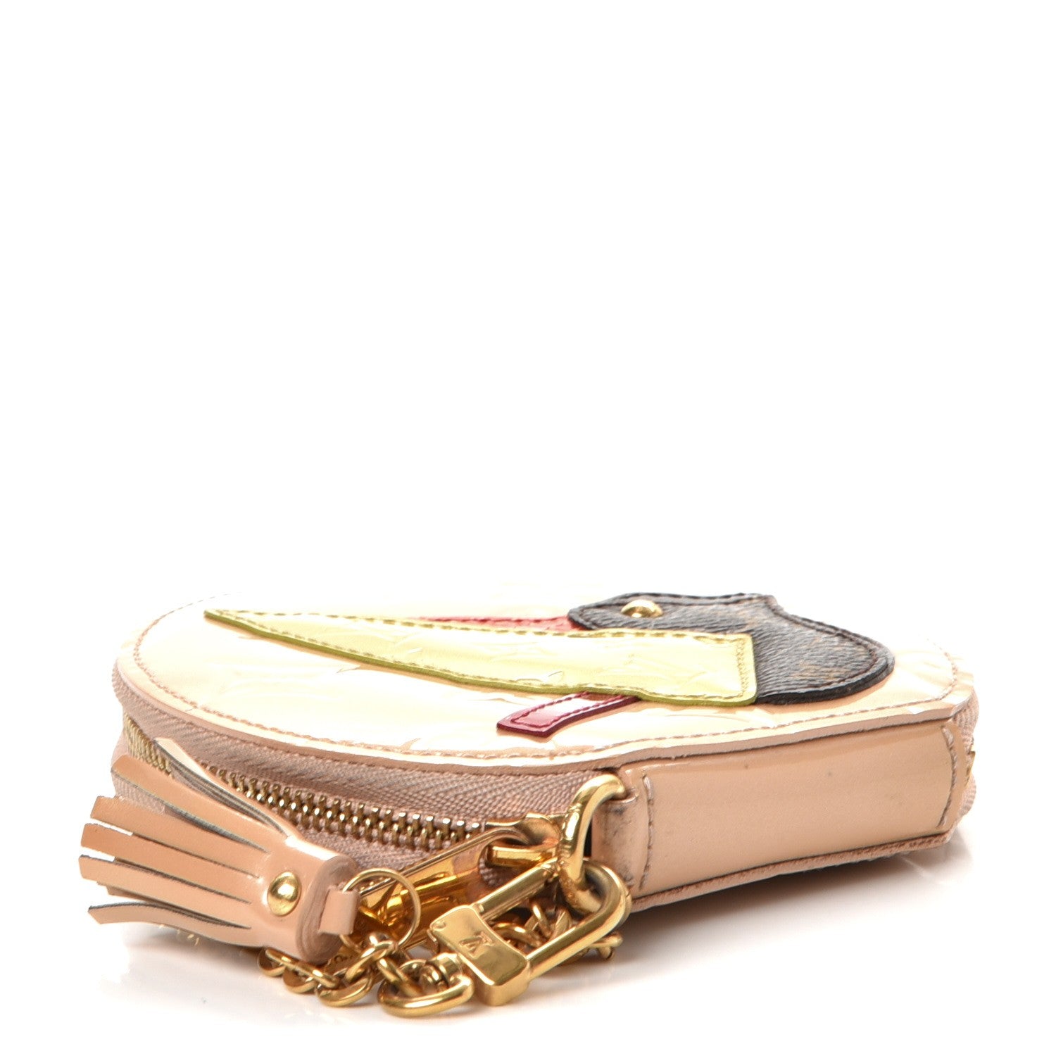 Louis Vuitton Vernis Animania Oiseau Songbird Coin Purse Rose Florentin 4 of 8