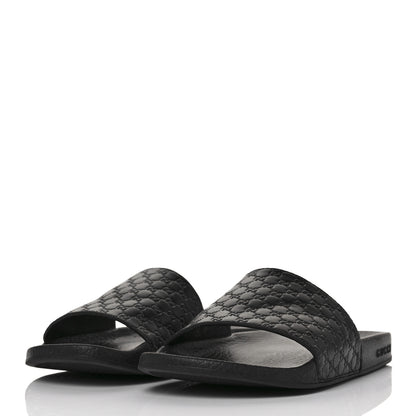 Gucci Microguccissima Slide Sandals 38 Black 3 of 8