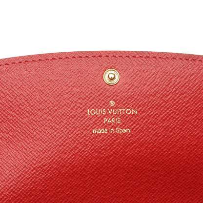 Louis Vuitton Damier Ebene Emilie Wallet Red 6 of 7