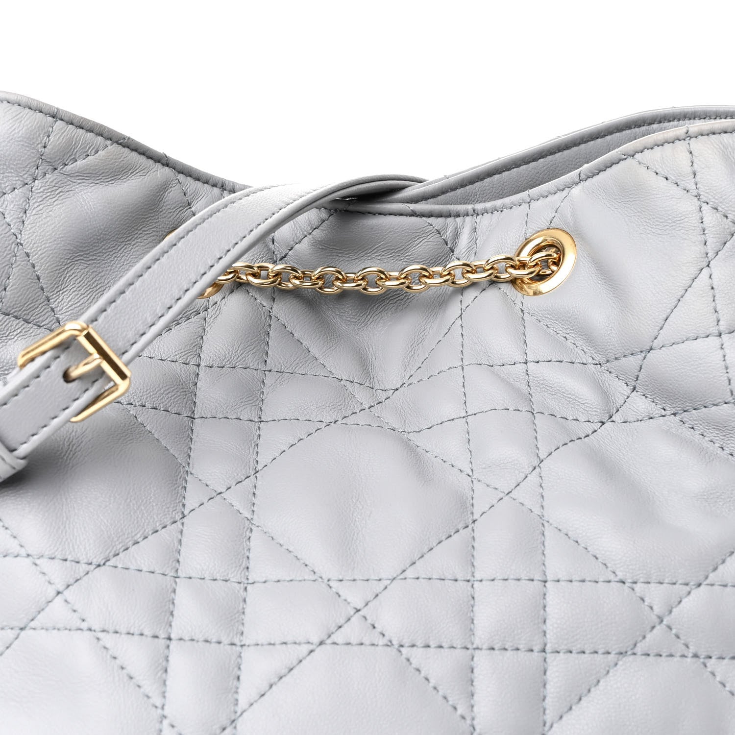 Christian Dior Lambskin Supple Macrocannage Ammi Bag Grey 8 of 10
