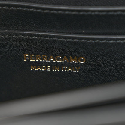 Salvatore Ferragamo Dappled Calfskin XS Fiamma Crossbody Bag Black 6 of 10