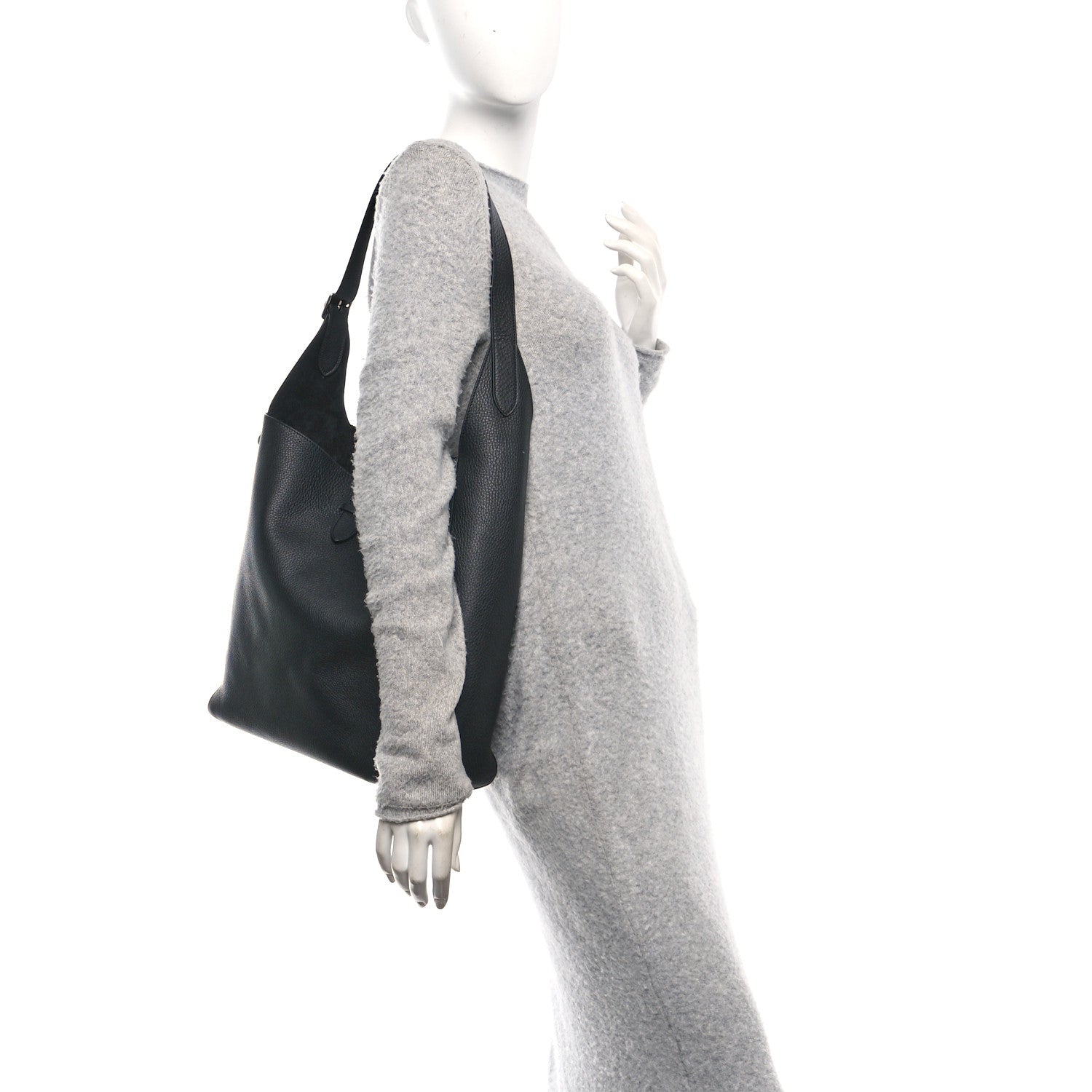 The Row Grained Calfskin Blake Hobo Black 2 of 10