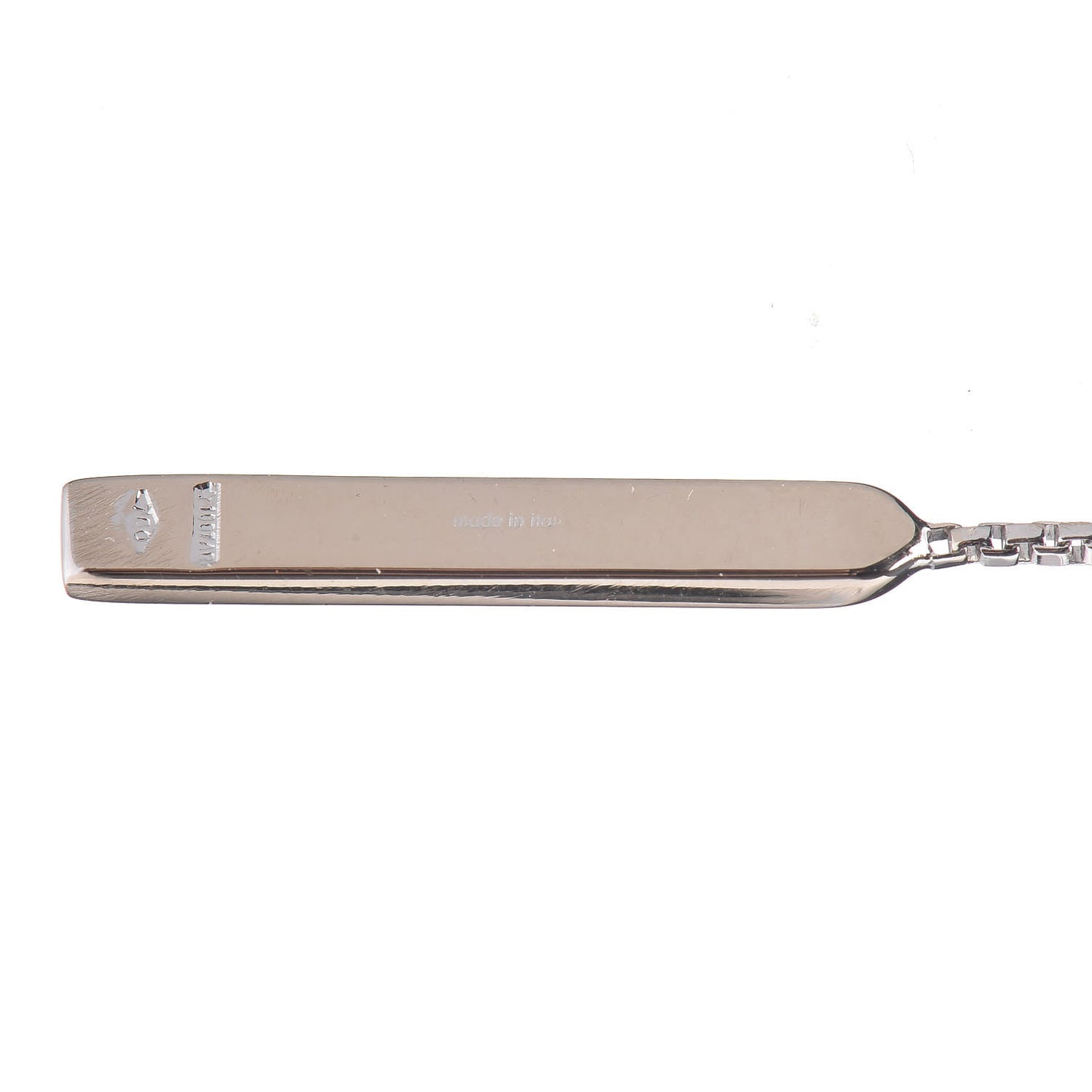 18K White Gold Bar Drop Earrings