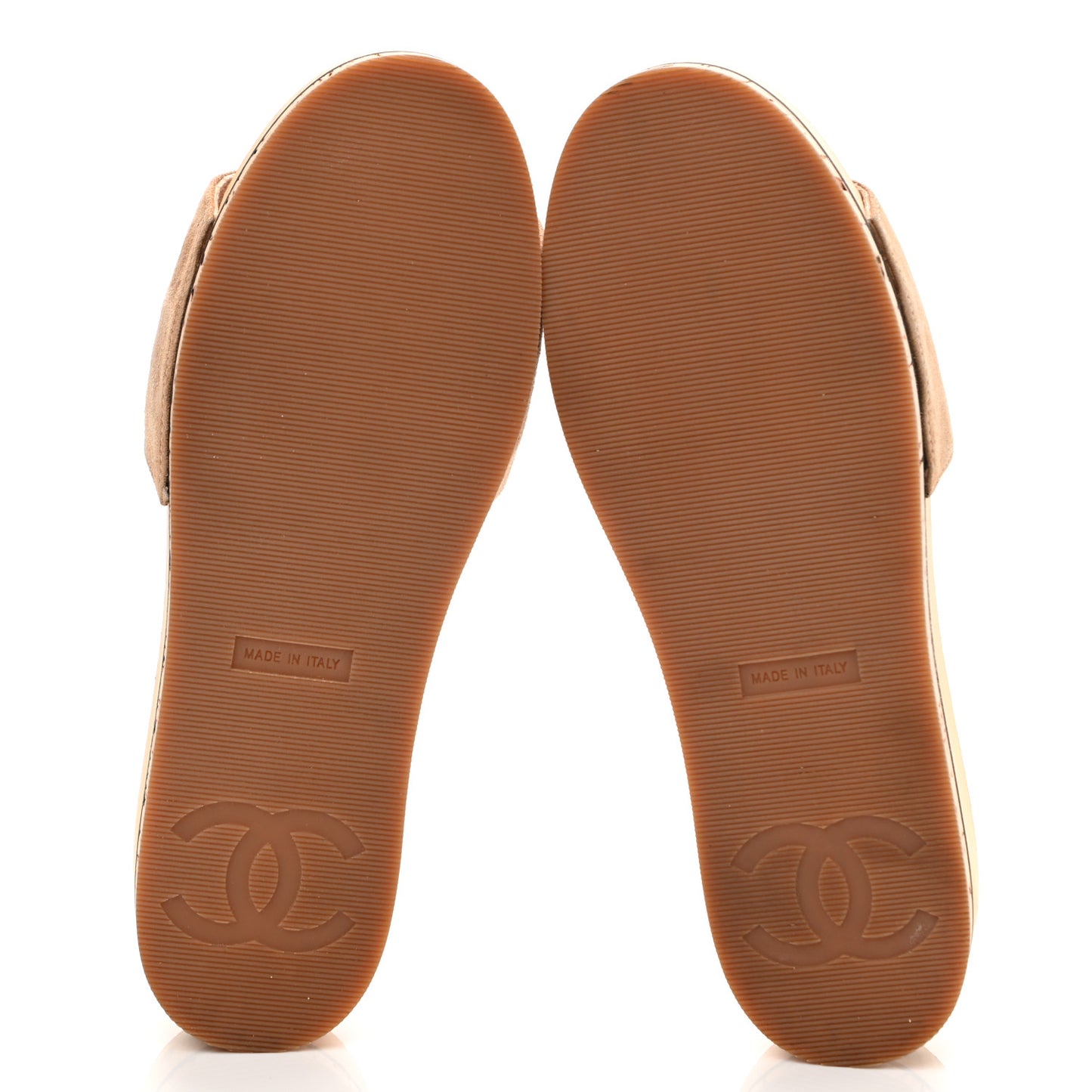 Suede Cork Mule Sandal 35 Beige Black