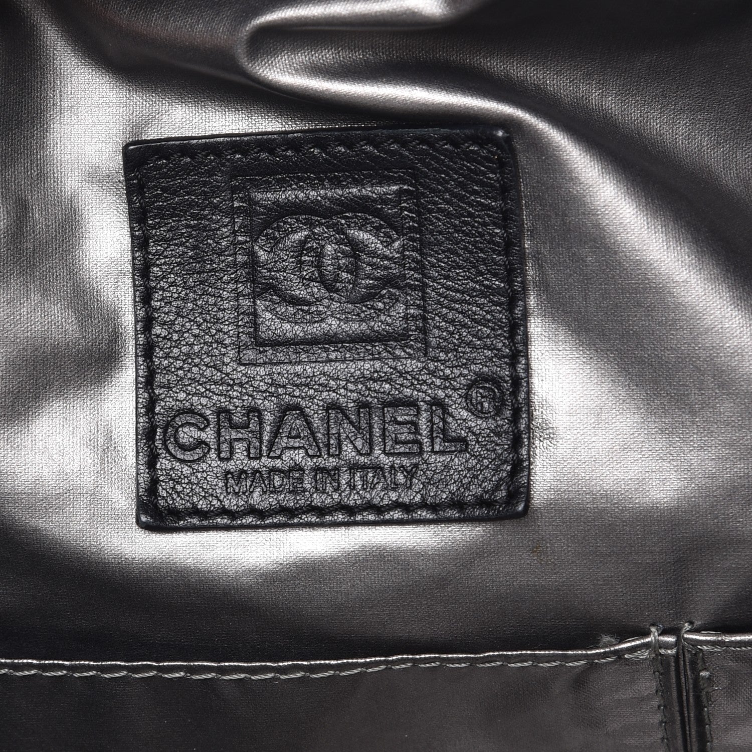 Chanel Lizard Printed Jersey Backpack Black 6 of 7