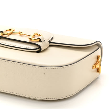 Gucci Azalea Calfskin Web Mini Horsebit 1955 Shoulder Bag Mystic White 10 of 11