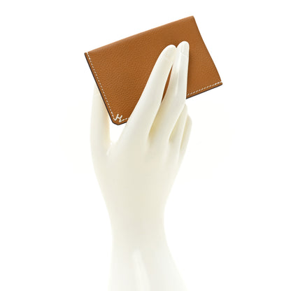 Hermes Evercolor Sellier Card Holder Caramel 2 of 12