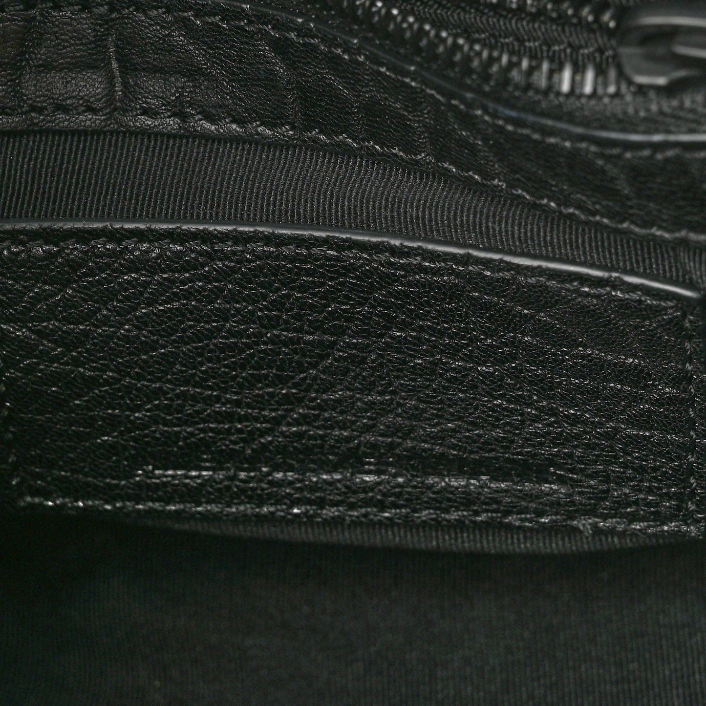 Pebbled Lambskin Mini Rockie Black Matte Black Hardware