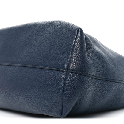 Prada Vitello Daino Pocket Shopping Tote Baltico 9 of 9