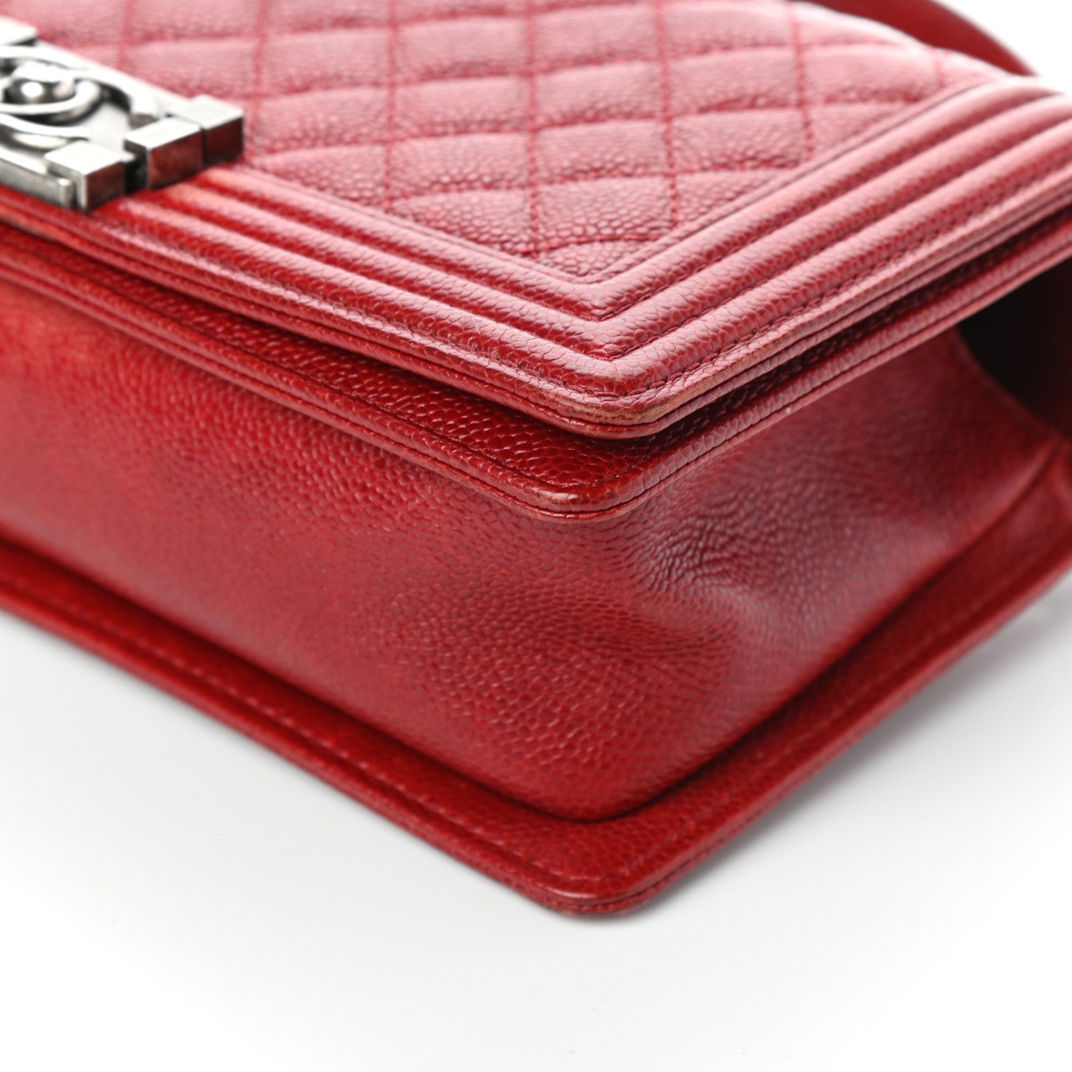 Chanel Caviar Quilted Medium Boy Flap Red 9 of 9