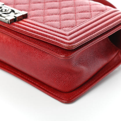 Chanel Caviar Quilted Medium Boy Flap Red 9 of 9