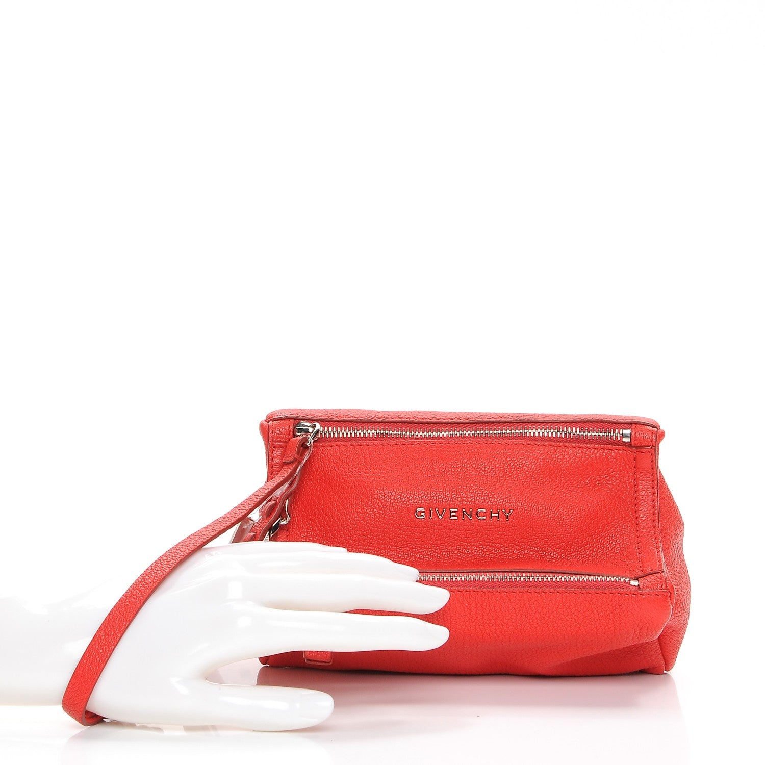 Givenchy Sugar Goatskin Pandora Wristlet Medium Red 2 of 8