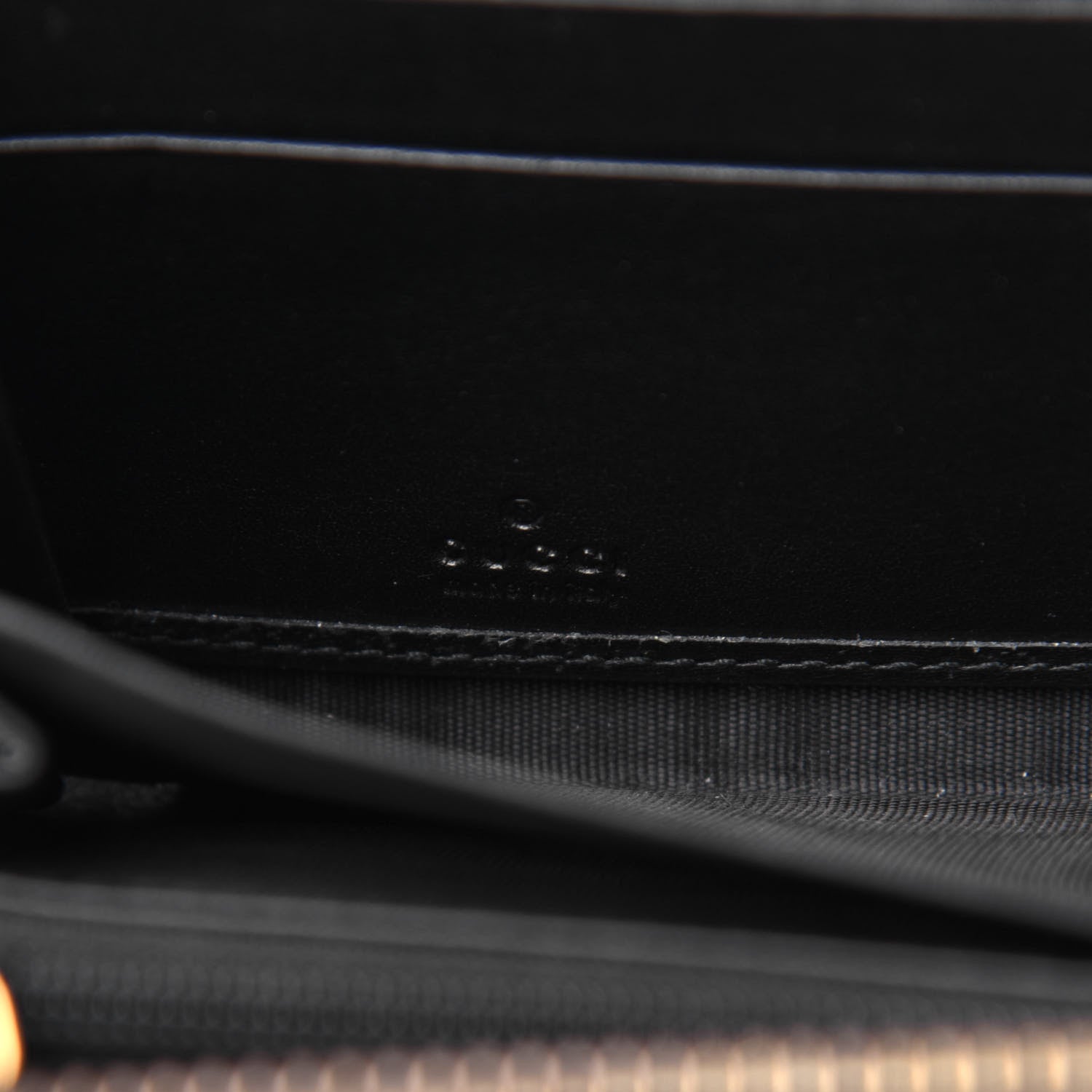 Gucci Calfskin Matelasse GG Marmont Zip Around Wallet Black 6 of 7