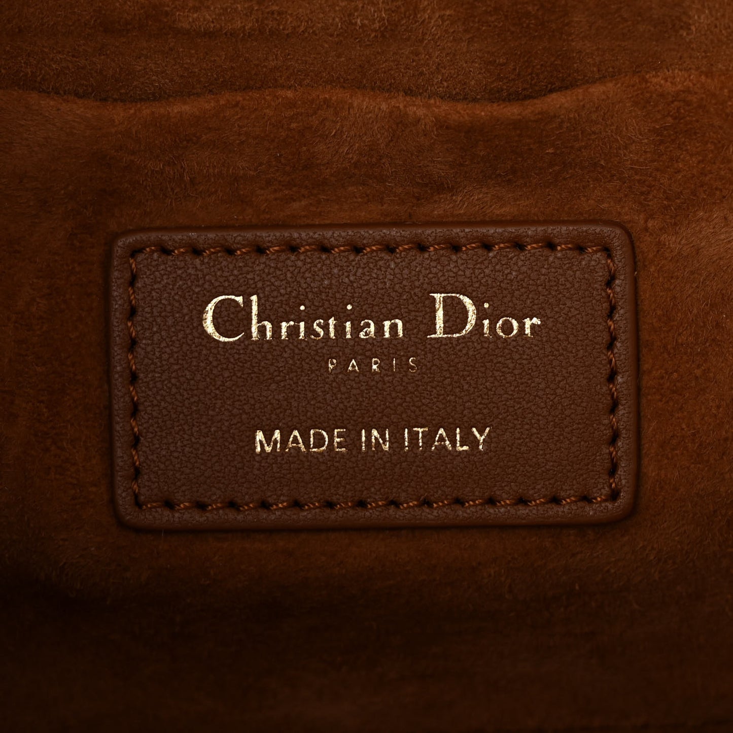 Lambskin Cannage Small Diortravel Vanity Case Cognac