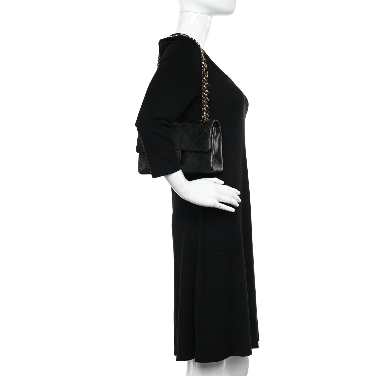 Chanel Lambskin Quilted Small Double Flap Black 2 of 11