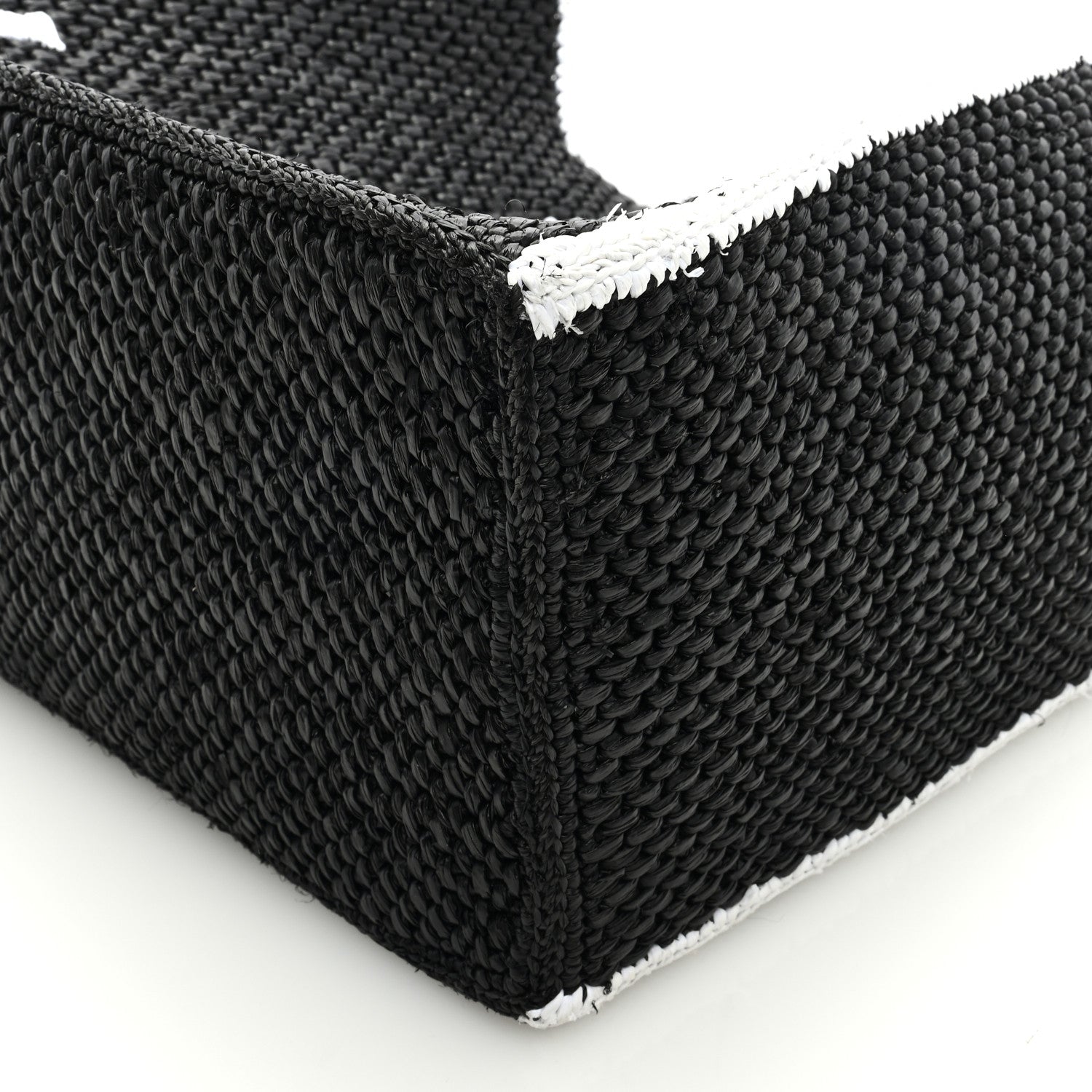 Loewe Raffia Large Paula's Ibiza Logo Tote Black White 8 of 8