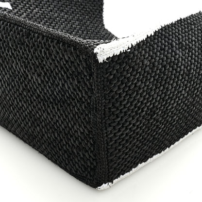 Loewe Raffia Large Paula's Ibiza Logo Tote Black White 8 of 8