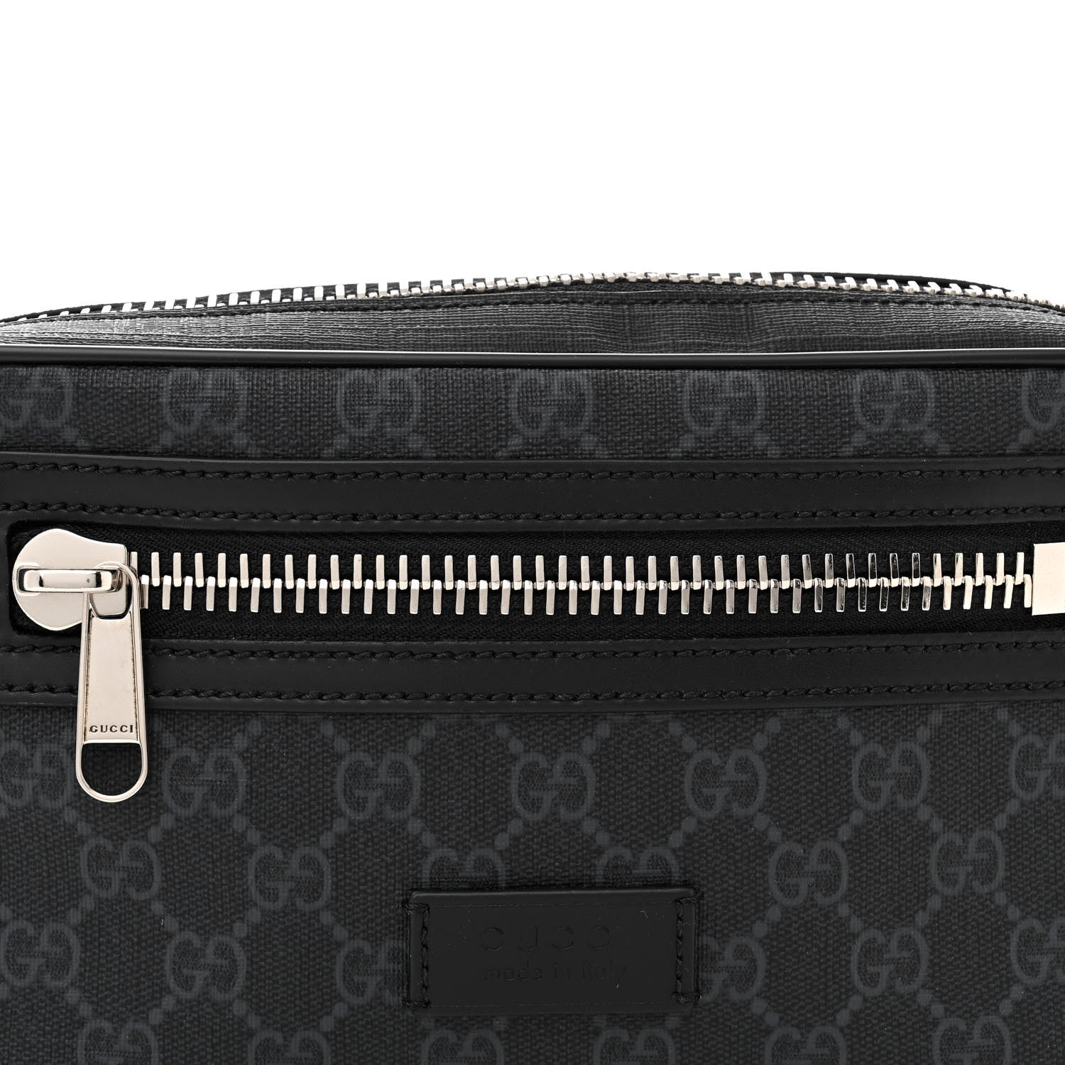 Gucci Soft GG Supreme Monogram Web Belt Bag Black Grey 8 of 13