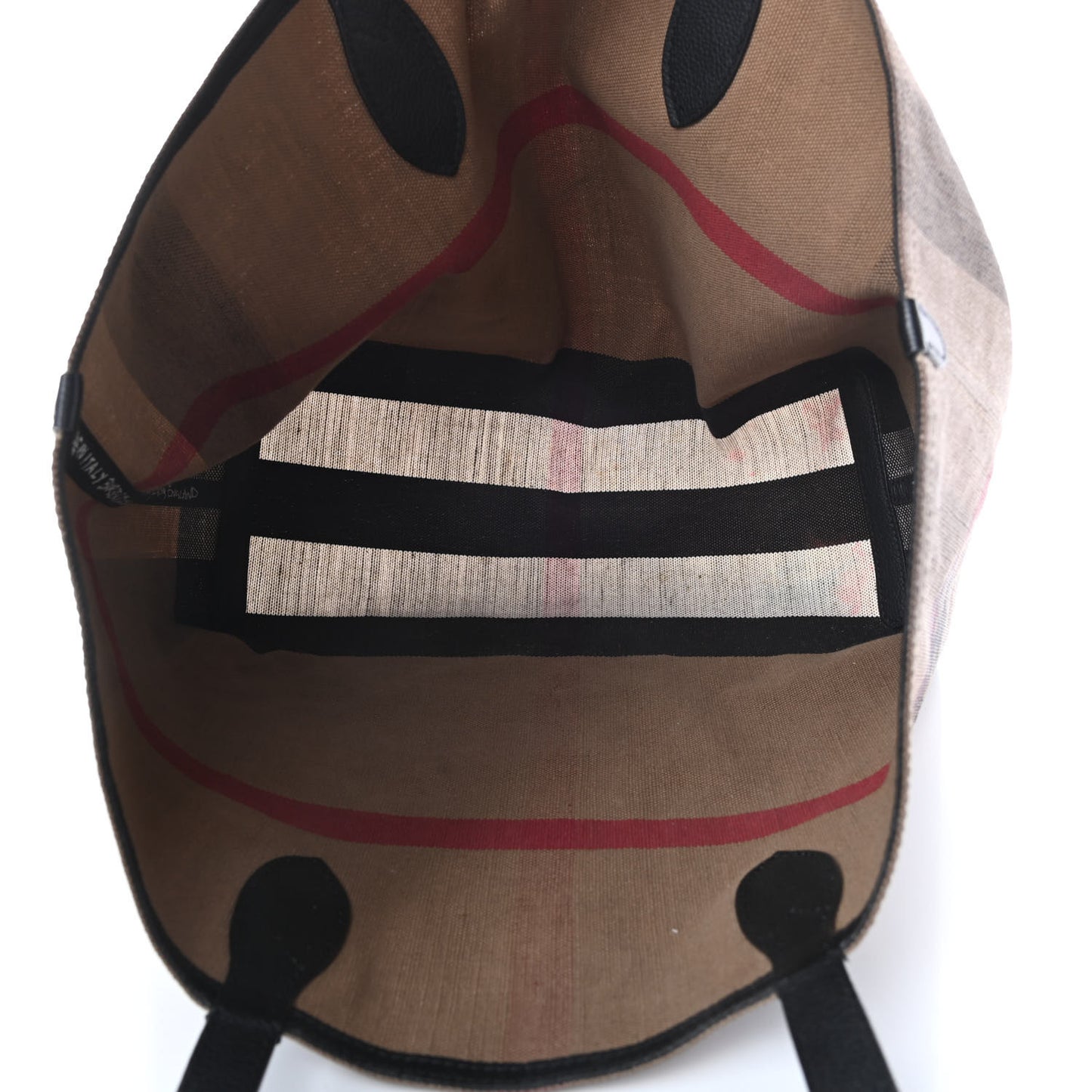 Coated Canvas Mega Check Medium Doodle Tote Black