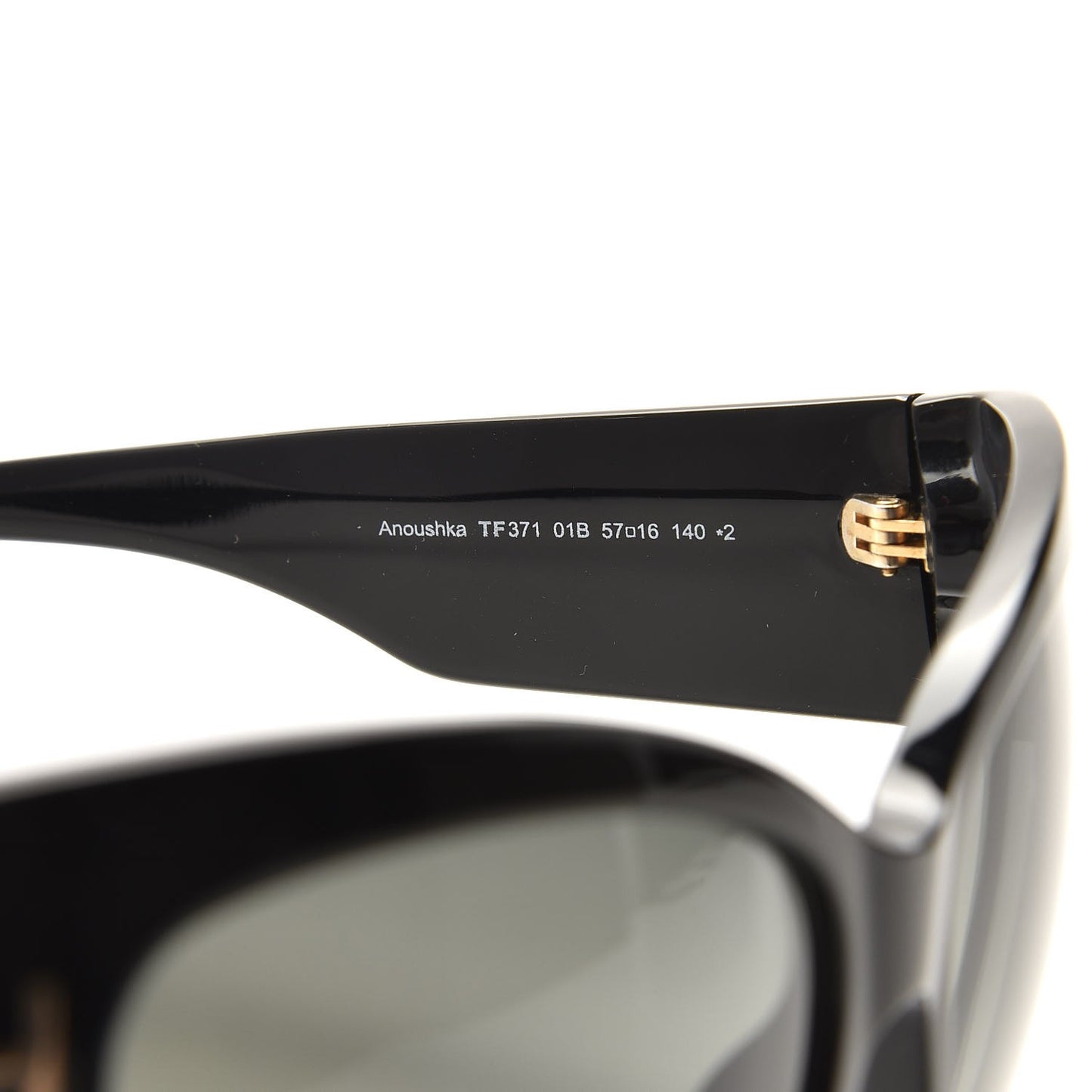 Acetate Anoushka Cat Eye Sunglasses TF371 Black