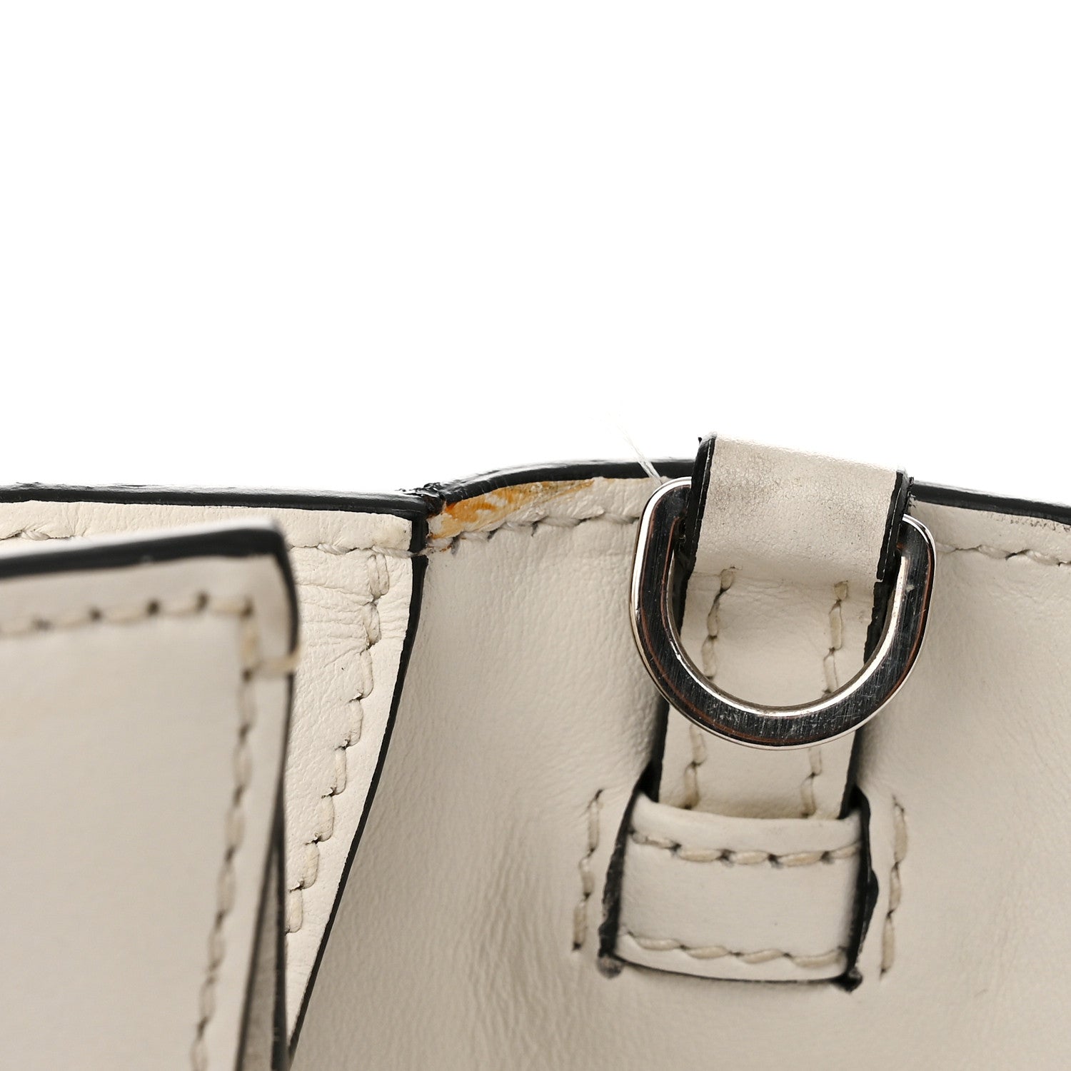 Prada City Calf Plex Ribbon Bag White Black 15 of 17